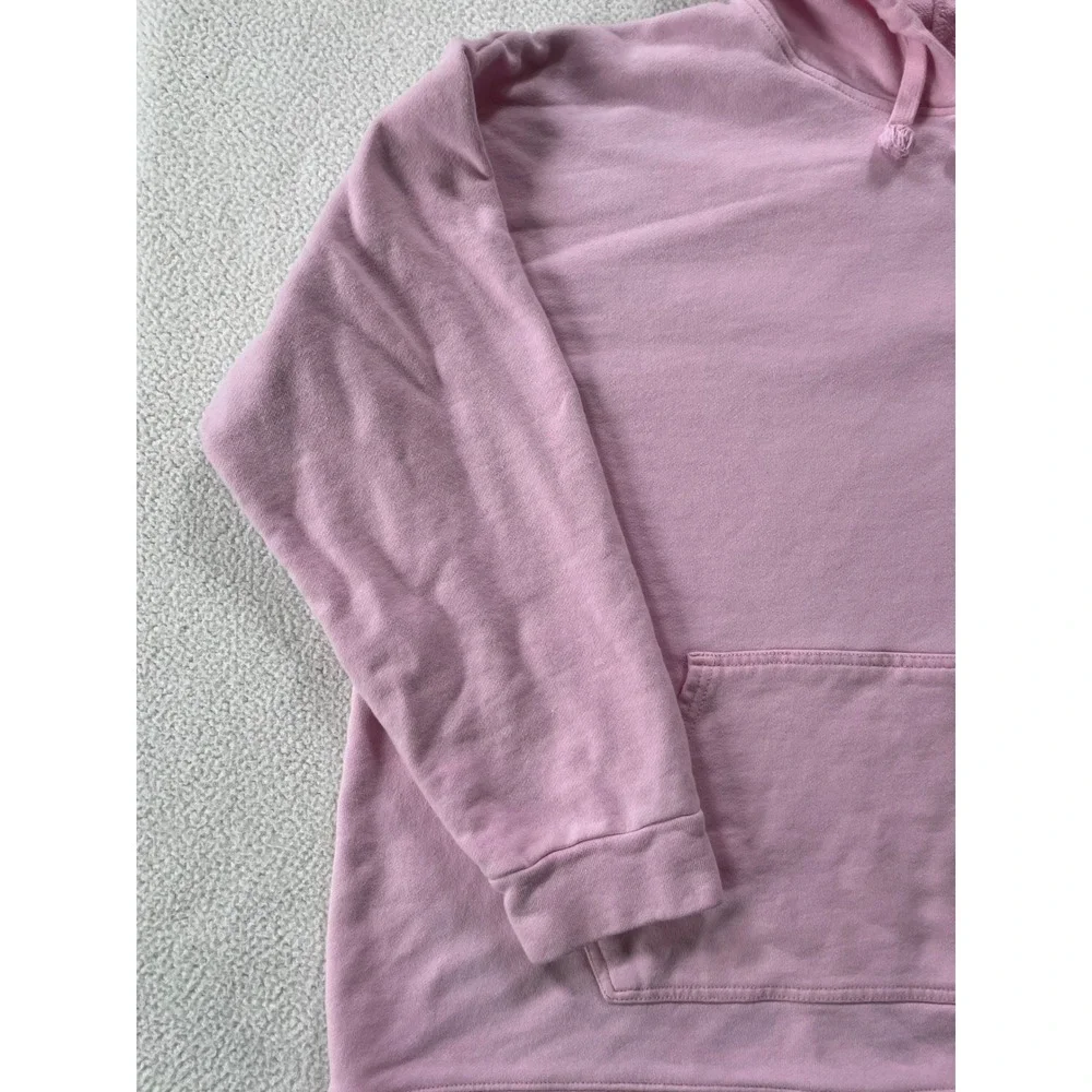 Juicy Couture Womens XL Hoodie Pink Silver Logo Graphic Pullover Sweatshirt